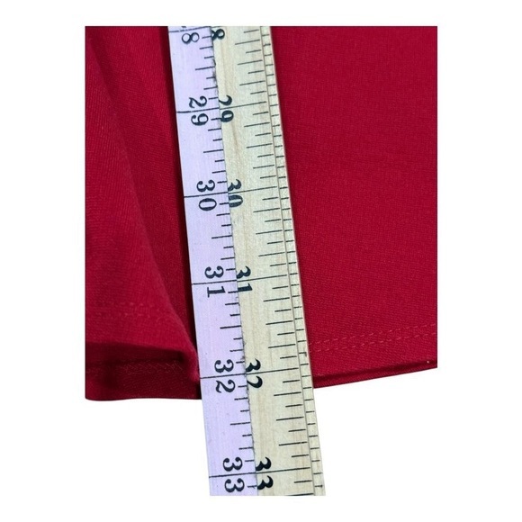 Monteau Dress Womens Medium Red Fit And Flare Sleeveless Scallop Neckline Party - Picture 2 of 8